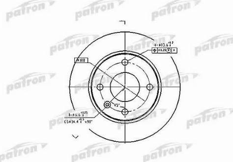 Patron PBD1649 - Гальмівний диск autocars.com.ua