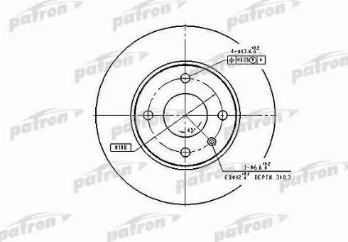 Patron PBD1655 - Тормозной диск avtokuzovplus.com.ua