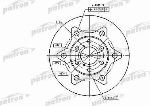 Patron PBD1758 - Гальмівний диск autocars.com.ua