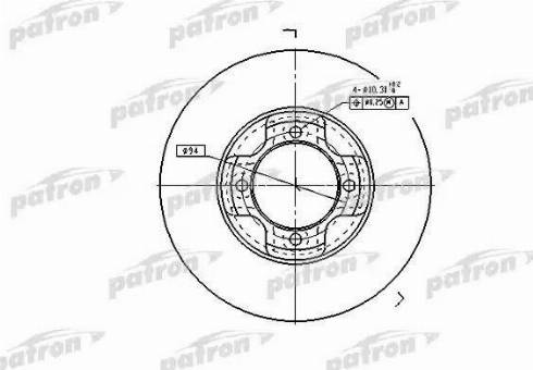 Patron PBD1964 - Тормозной диск avtokuzovplus.com.ua