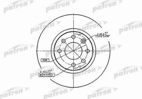 Patron PBD2564 - Тормозной диск avtokuzovplus.com.ua