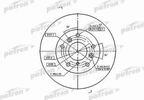 Patron PBD2571 - Тормозной диск avtokuzovplus.com.ua