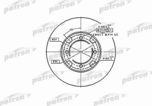 Patron PBD2572 - Тормозной диск avtokuzovplus.com.ua