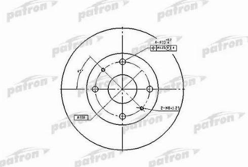 Patron PBD2576 - Гальмівний диск autocars.com.ua