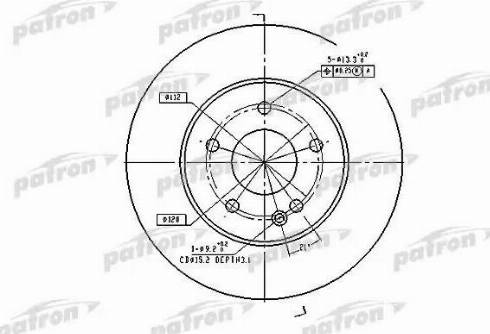 Patron PBD2654 - Гальмівний диск autocars.com.ua