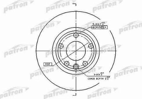 Patron PBD2665 - Гальмівний диск autocars.com.ua