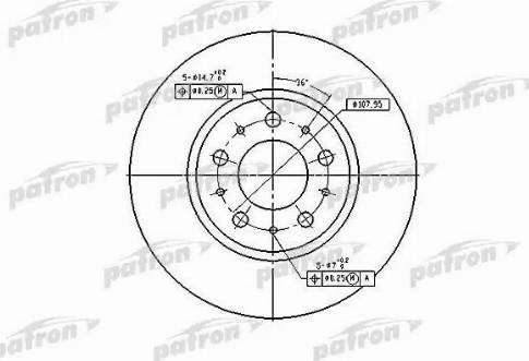 Patron PBD2671 - Гальмівний диск autocars.com.ua