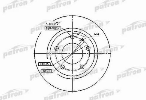 Patron PBD2705 - Гальмівний диск autocars.com.ua