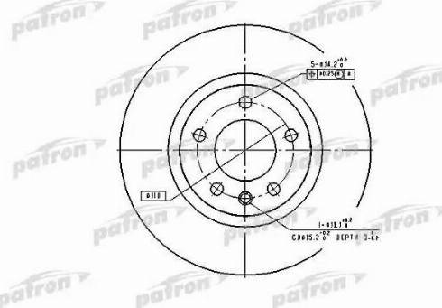 Patron PBD2720 - Гальмівний диск autocars.com.ua