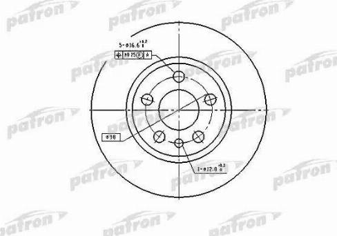 Patron PBD2754 - Тормозной диск avtokuzovplus.com.ua