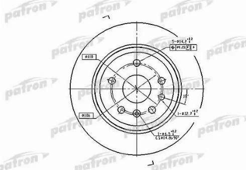 Patron PBD2773 - Гальмівний диск autocars.com.ua