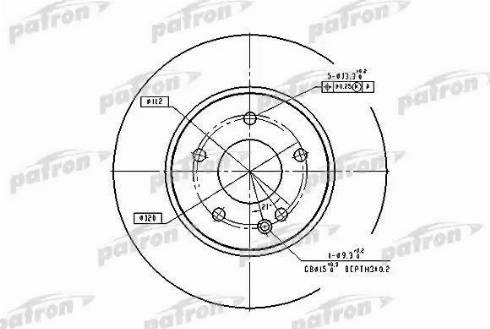 Patron PBD2779 - Гальмівний диск autocars.com.ua