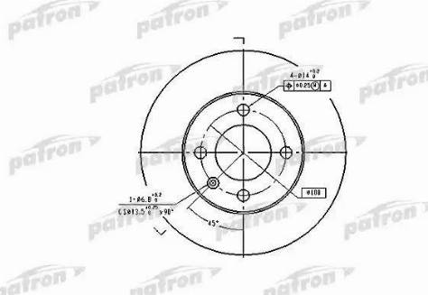 Patron PBD2780 - Гальмівний диск autocars.com.ua