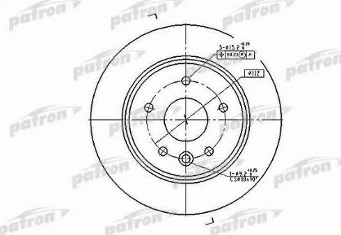 Patron PBD2794 - Гальмівний диск autocars.com.ua