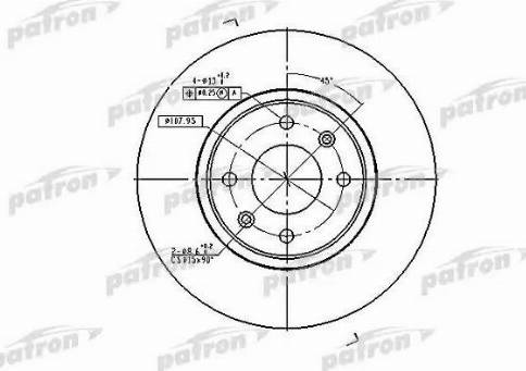 Patron PBD2796 - Тормозной диск avtokuzovplus.com.ua