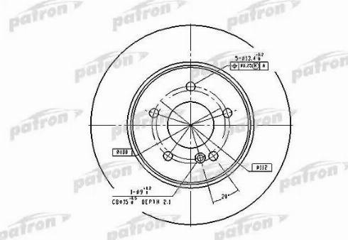 Patron PBD2813 - Гальмівний диск autocars.com.ua