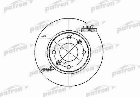 Patron PBD2815 - Гальмівний диск autocars.com.ua