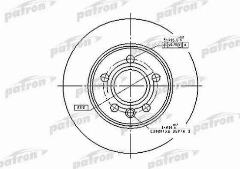 Patron PBD4047 - Гальмівний диск autocars.com.ua