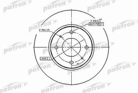 Patron PBD4054 - Гальмівний диск autocars.com.ua