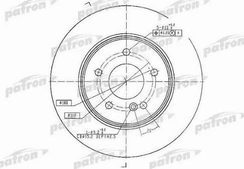 Patron PBD4134 - Тормозной диск avtokuzovplus.com.ua