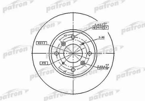 Patron PBD4151 - Гальмівний диск autocars.com.ua