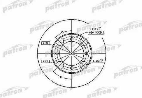 Patron PBD4157 - Тормозной диск avtokuzovplus.com.ua