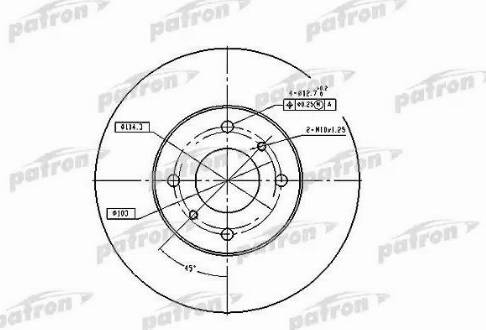 Patron PBD4169 - Гальмівний диск autocars.com.ua