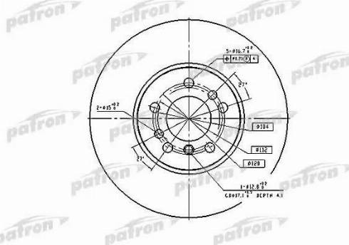 Patron PBD4187 - Гальмівний диск autocars.com.ua