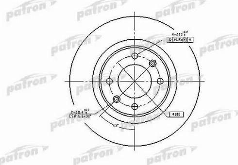 Patron PBD4215 - Гальмівний диск autocars.com.ua