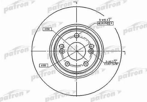 Patron PBD4259 - Тормозной диск avtokuzovplus.com.ua