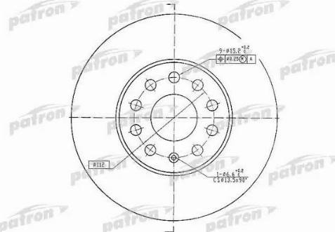 Patron PBD4295 - Гальмівний диск autocars.com.ua