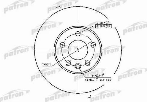 Patron PBD4323 - Гальмівний диск autocars.com.ua