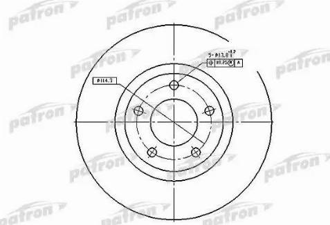 Patron PBD4385 - Тормозной диск avtokuzovplus.com.ua