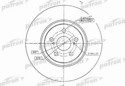 Patron PBD4415 - Тормозной диск avtokuzovplus.com.ua