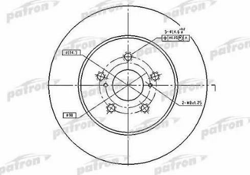 Patron PBD4493 - Гальмівний диск autocars.com.ua