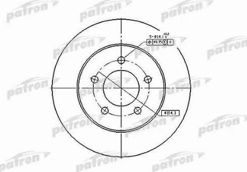 Patron PBD5373 - Гальмівний диск autocars.com.ua