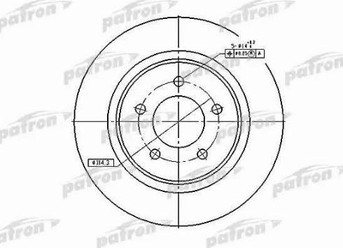 Patron PBD5386 - Тормозной диск avtokuzovplus.com.ua