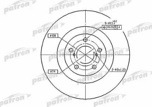 Patron PBD7004 - Гальмівний диск autocars.com.ua