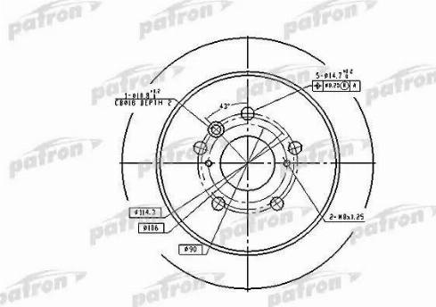 Patron PBD7257 - Тормозной диск autodnr.net