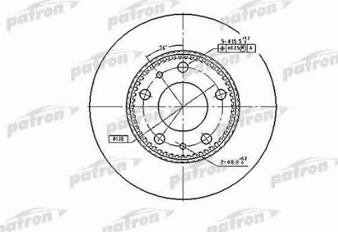 Patron PBD7300 - Гальмівний диск autocars.com.ua