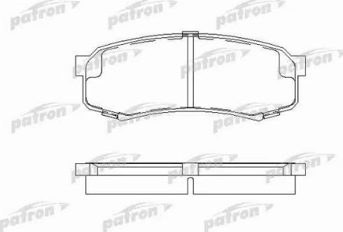 Patron PBP1021 - Тормозные колодки, дисковые, комплект avtokuzovplus.com.ua