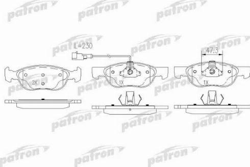 Patron PBP1137 - Гальмівні колодки, дискові гальма autocars.com.ua