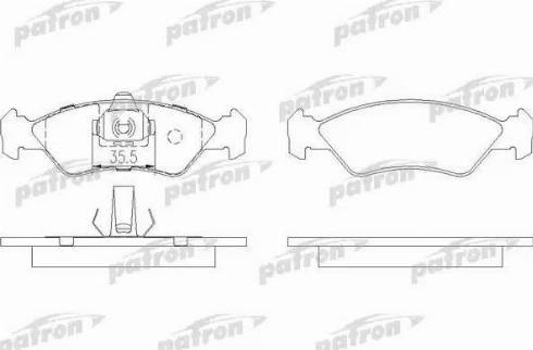 Patron PBP1082 - Тормозные колодки, дисковые, комплект autodnr.net