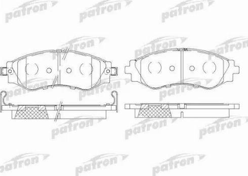 Patron PBP1116 - Гальмівні колодки, дискові гальма autocars.com.ua