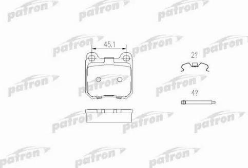 Patron PBP525 - Гальмівні колодки, дискові гальма autocars.com.ua