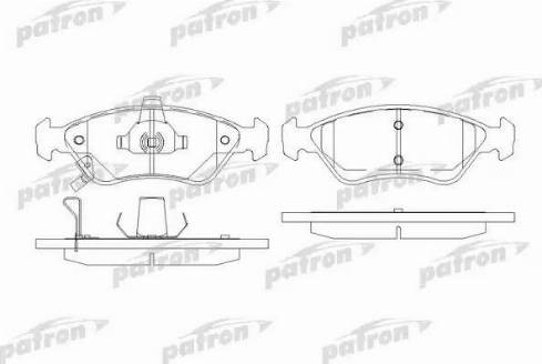 Patron PBP1125 - Тормозные колодки, дисковые, комплект avtokuzovplus.com.ua