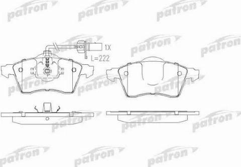 Patron PBP1518 - Гальмівні колодки, дискові гальма autocars.com.ua