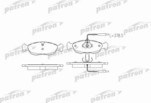 Patron PBP876 - Гальмівні колодки, дискові гальма autocars.com.ua