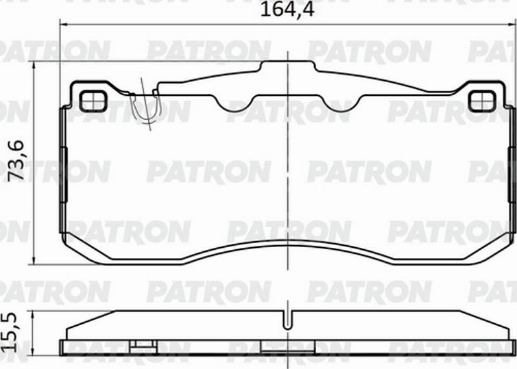 Patron PBP1224 - Гальмівні колодки, дискові гальма autocars.com.ua