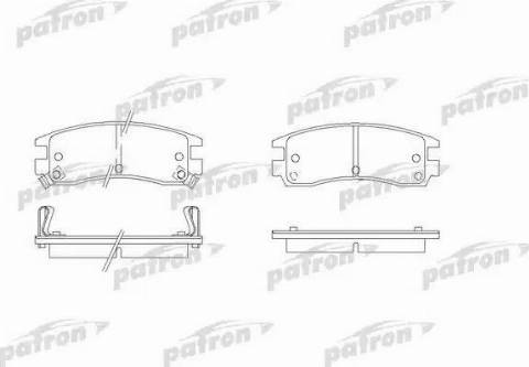 Patron PBP1264 - Тормозные колодки, дисковые, комплект avtokuzovplus.com.ua